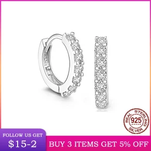 LBizHan originalne minđuše od 100% pravog srebra 925 sa kristalnim krugom – savršen nakit za venčanja i posebne prilike. – MINĐUŠE